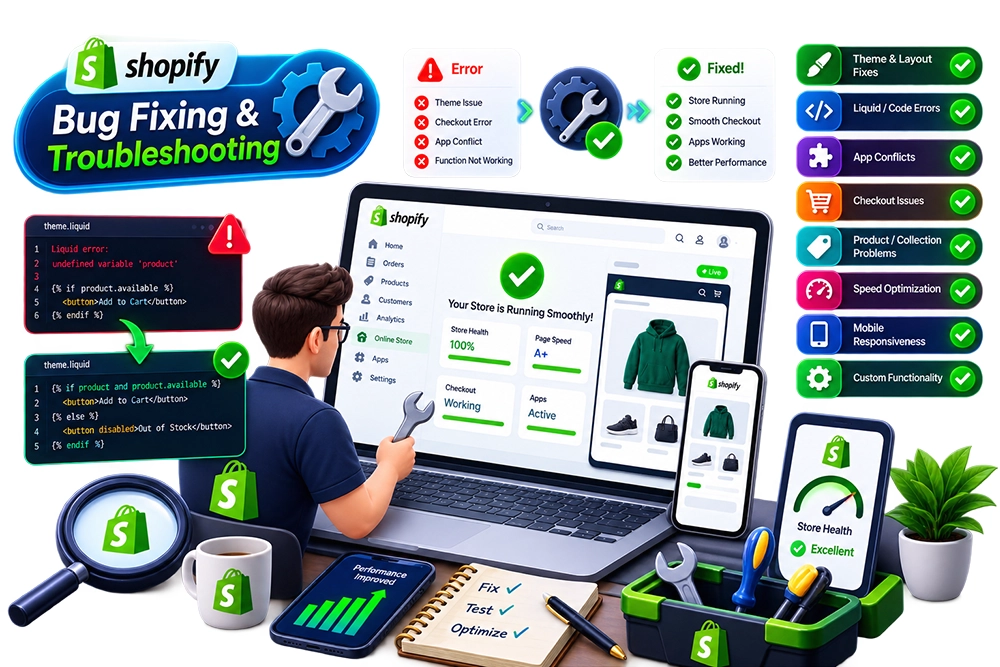 Shopify Bug Fixing & Troubleshooting